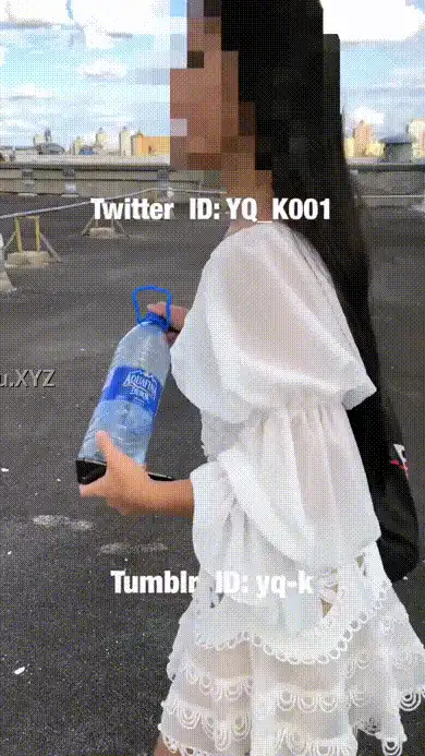 接刚健完身的淫妻，上商城天台找了个工人做爱，最后口爆吞精