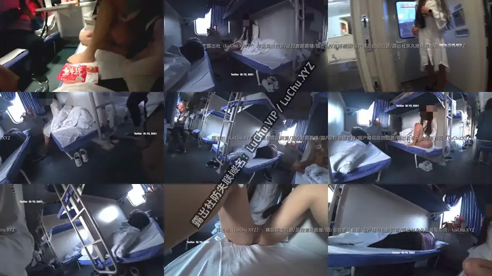 带着淫妻在火车上露出，无内在卧铺张开腿也真不怕被对床的大哥看见