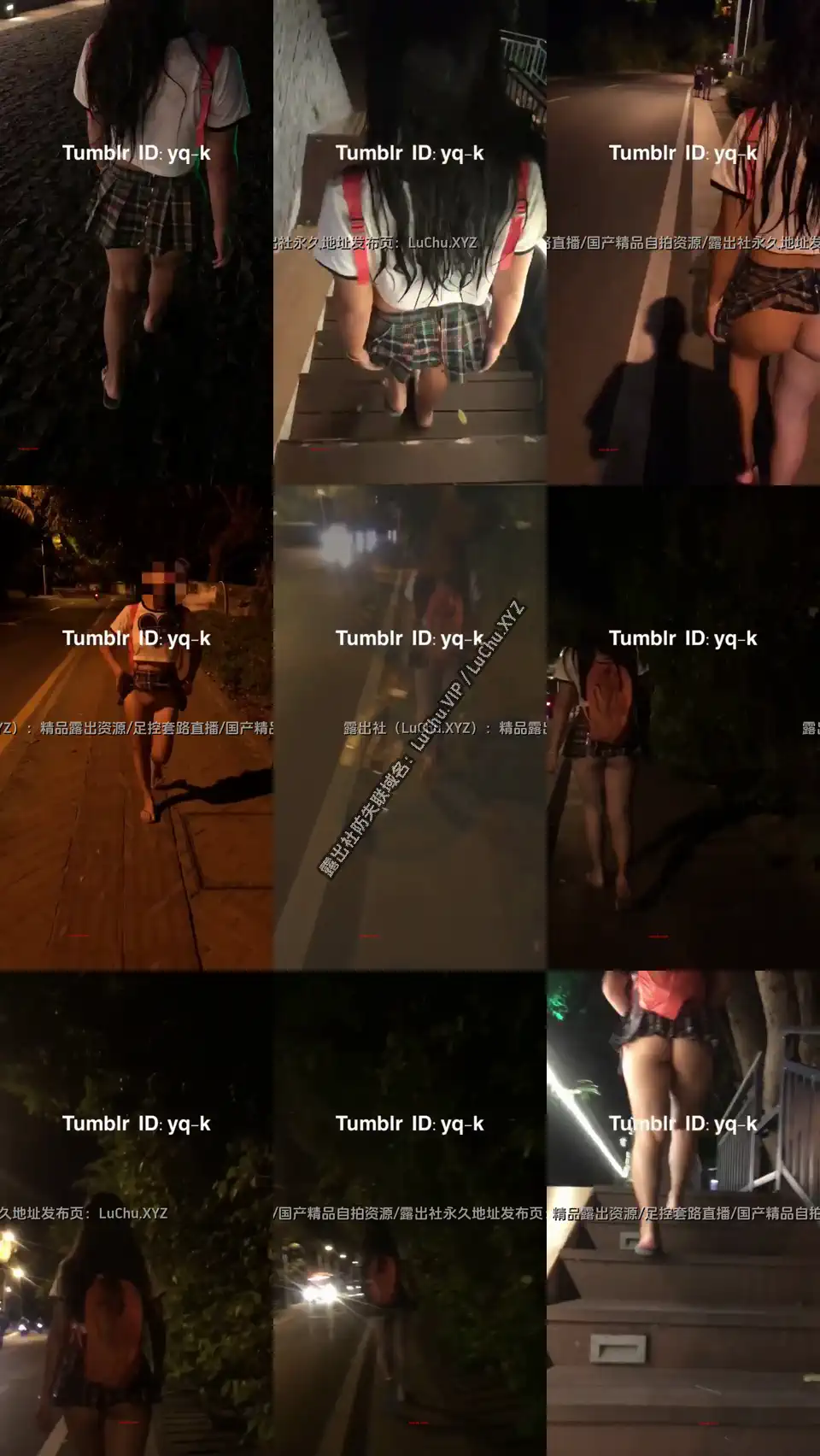 淫妻穿着齐逼小短裙，露着屁股走在车来车往的大街上，任人观摩 #人前