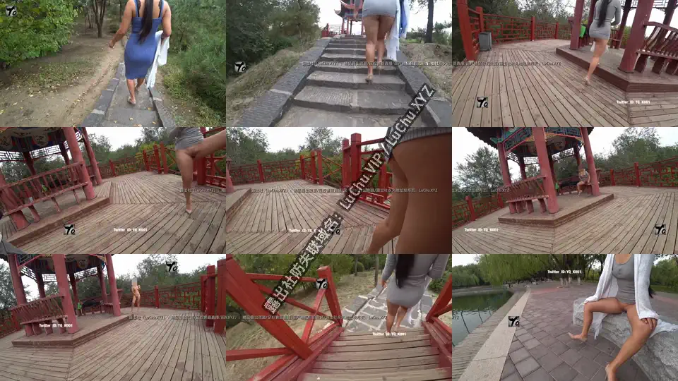 带着淫妻公园露出，亭子里还有人睡觉，全裸在旁边偷偷自慰 #人前