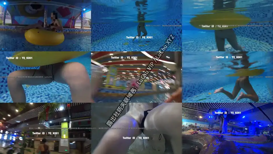 淫妻水上乐园在泳池里脱掉小内内露出下体 #人前