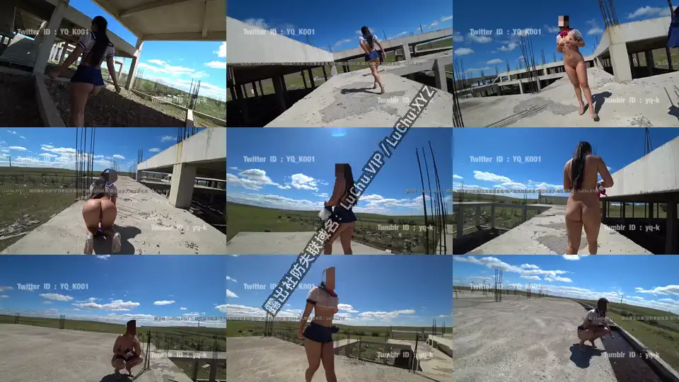 淫妻穿着情趣内衣在废弃烂尾楼里肆意放飞本性