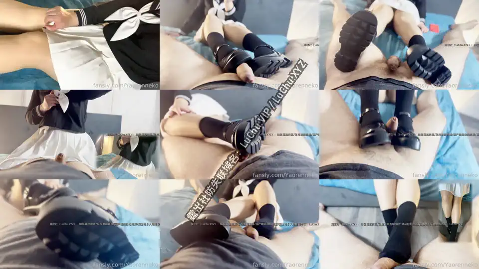 jk小姐姐小皮鞋黑袜给你足交