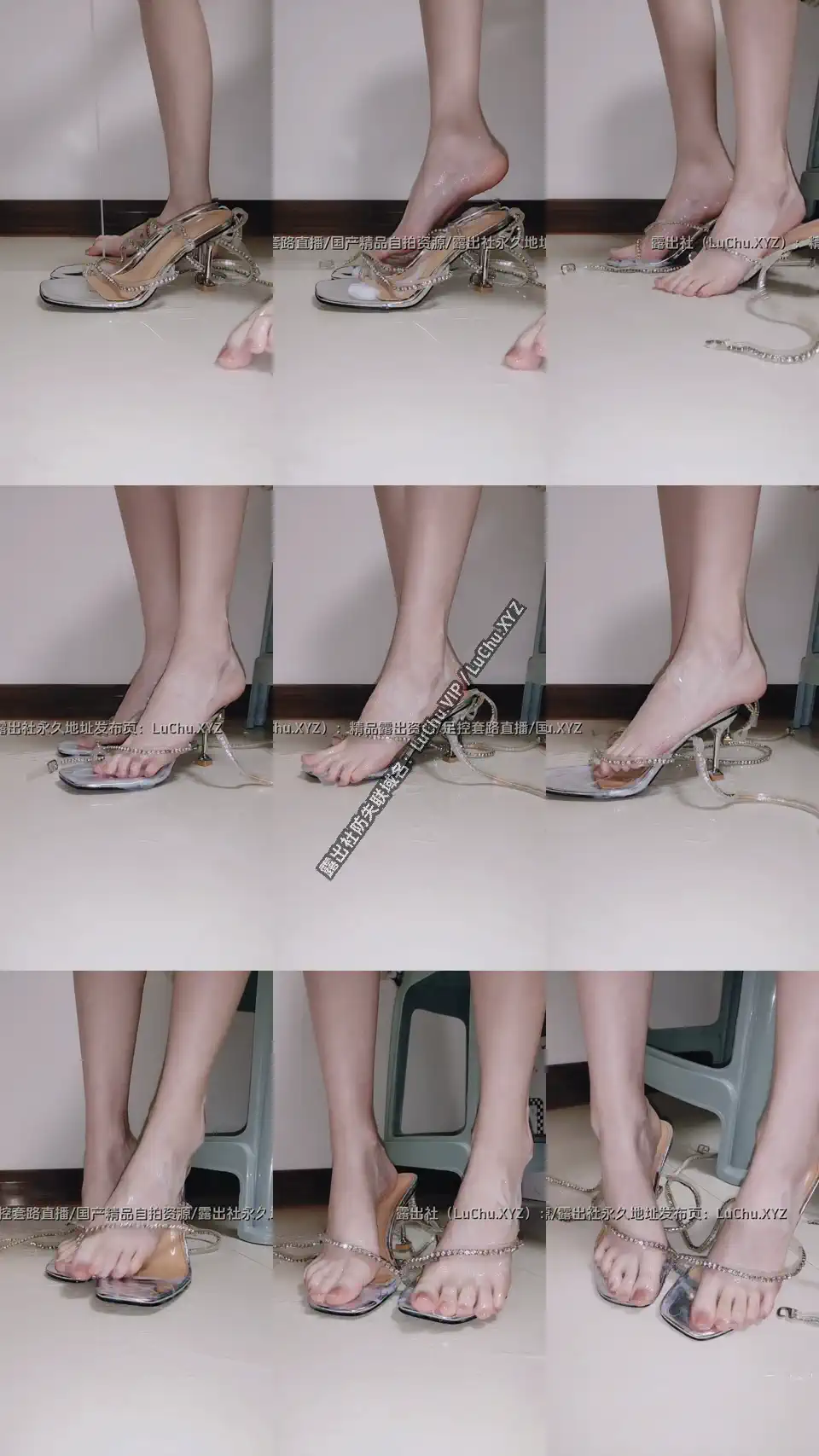 透明高跟鞋粉嫩极品玉足模拟足交（2） #足控 #模拟足交