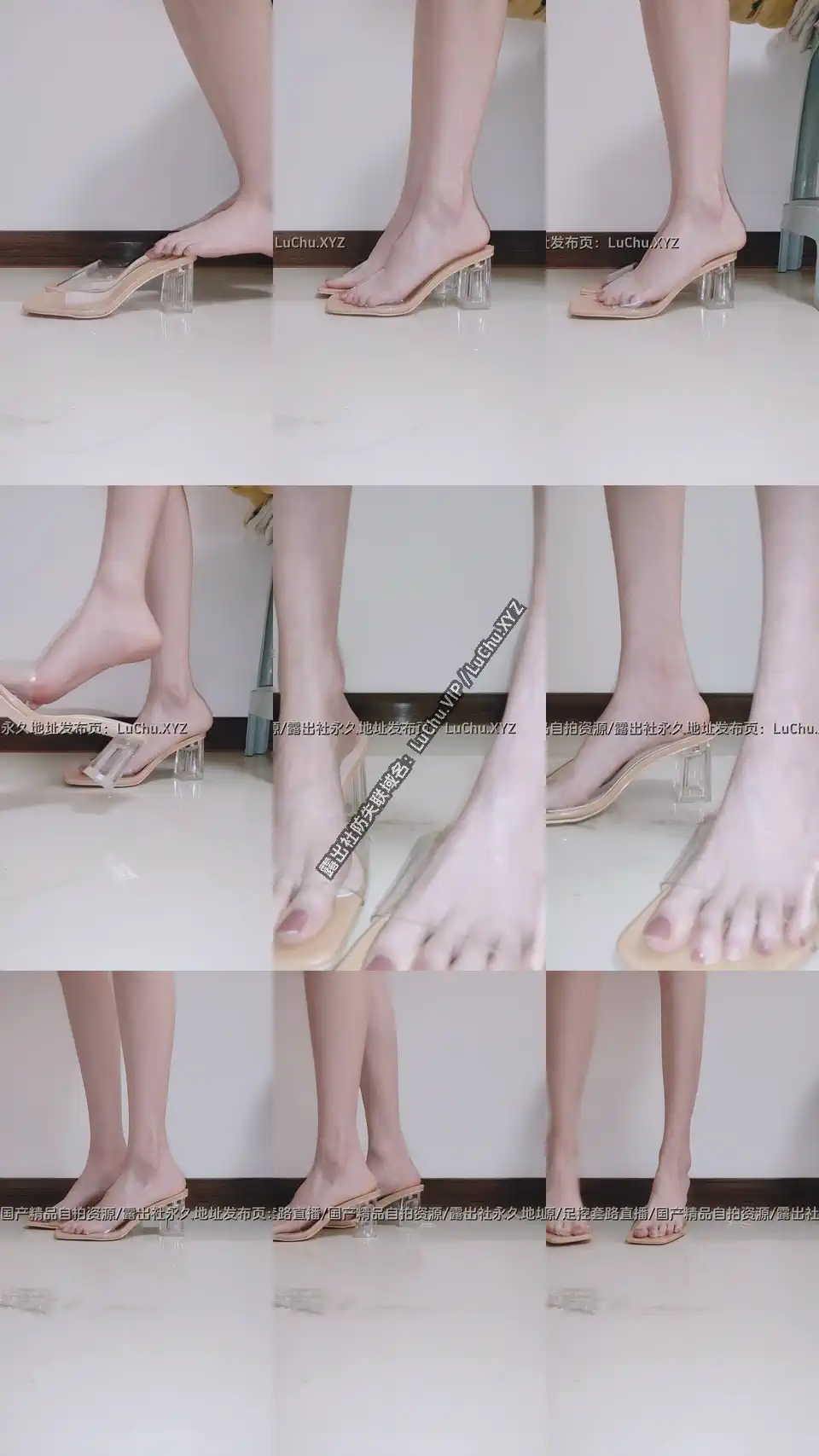 透明高跟鞋粉嫩极品玉足模拟足交（13） #足控 #模拟足交
