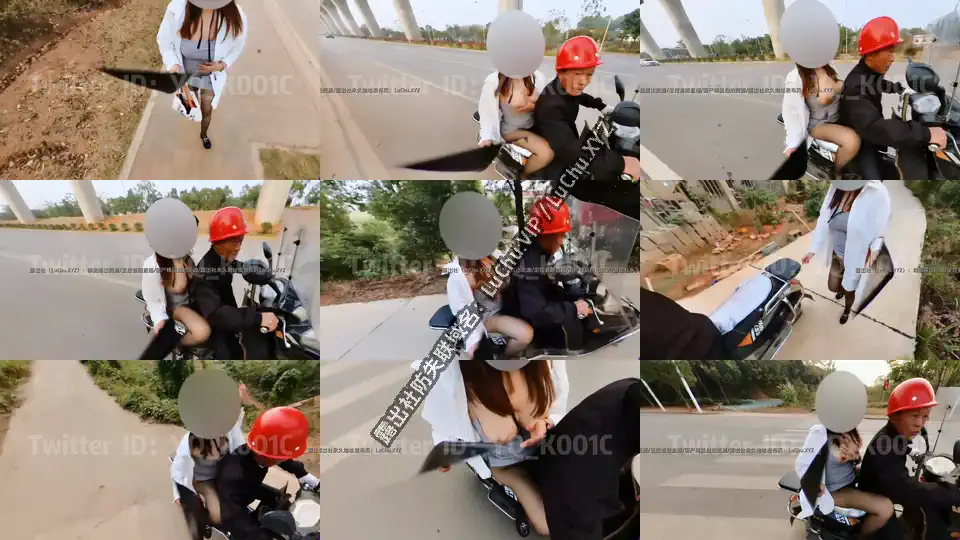 退网淫妻大神 #YQK 摩的车上露出 给大哥看的没心思开车了 #自购