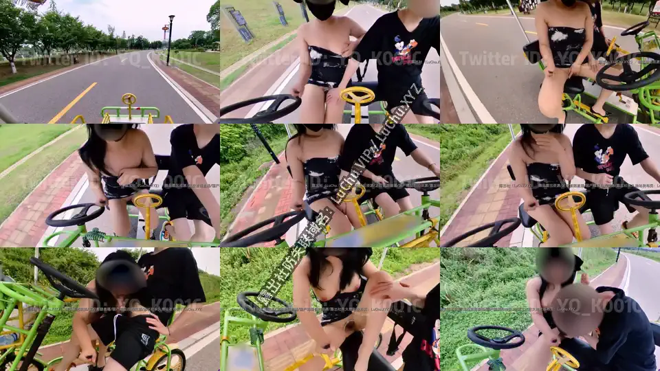 退网淫妻大神 #YQK 公园观光车上戴跳蛋露出 #自购