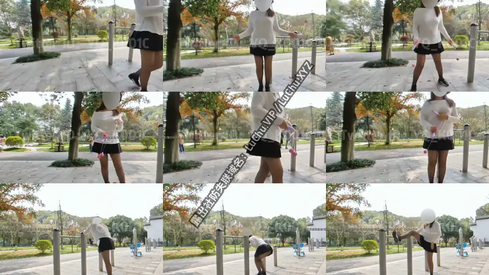 退网淫妻大神 #YQK 不戴胸罩公园露出跳绳 #自购